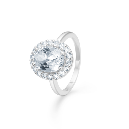 CELESTIAL BY MEDINA ring i sølv med hvid topas.