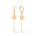 Starfish Lustre earrings made in 925 pure sterling silver plated with a durable 18 karat gold plating.