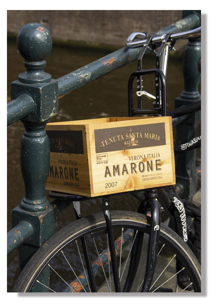 amarone wine crate amsterdam bicycle photo poster plakat webshop