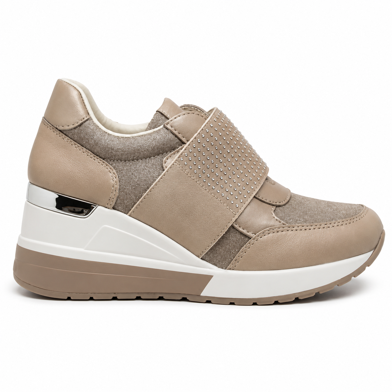 Luxe Wedge Sneaker Taupe - 37