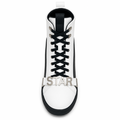 Hvid og sort wedge sneaker med STAR detalje - TopSko.dk