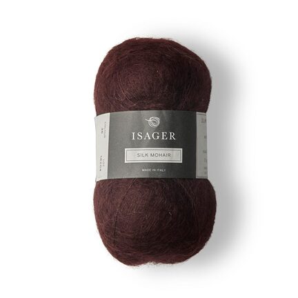Isager Silk Mohair farve 36 i farven bordeaux