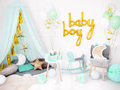 Baby folieballon guld - guld skrift ballon baby boy