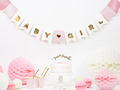 Babygirl banner - babyshower pynt lyserød