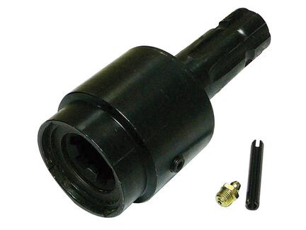 PTO - Adaptor with overrun 1 3/8" - 1 3/8"  Number of splines Internal: 6 External: 6 Extension length: 4-3/8" Extension length: 110mm Length: 170mm Length: 6-11/16" Mounting type: Roll pin Splines Internal: Ø1 3/8" Splines External: Ø1 3/8 Type: PTO Over