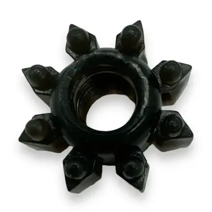 Sort cockring i fleksibelt TPE materiale med struktureret overflade