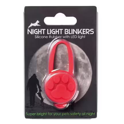 KW Multi Flash LED hundelygte i rød – effektiv synlighed i mørke