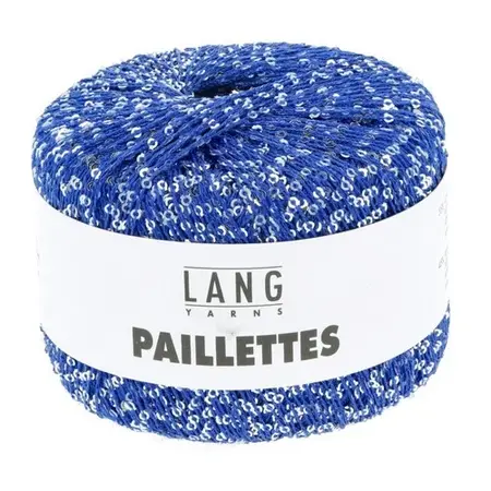 garnoegle af maerket paillettes fra lang yarns i farven blue og silver