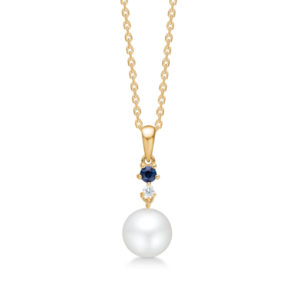 BLUE FELICITY pendant in 14 karat gold | Danish design by Mads Z