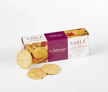 Småkager, Hindbær shortbread småkager, La Sablésienne