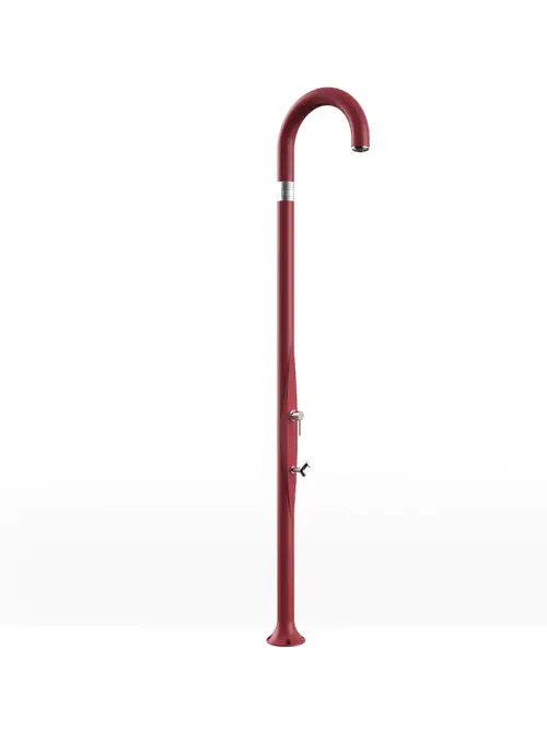 Arkema - FUNNY YIN T125 udendørs bruser med fodbruser - koldt & varmt vand - Rubinrød