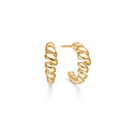 SWIRL earrings in 14 karat gold | Danish design by Mads Z
