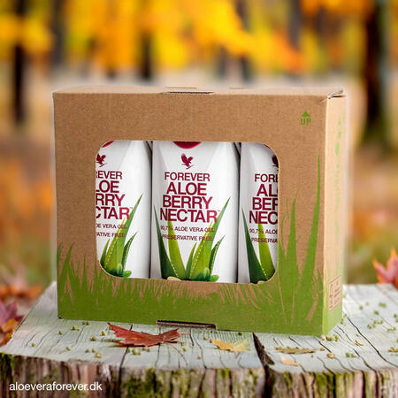 Forever Aloe Berry Nectar 3 x 330 ml i Tri-Pak - Aloe vera drik fra Forever Living
