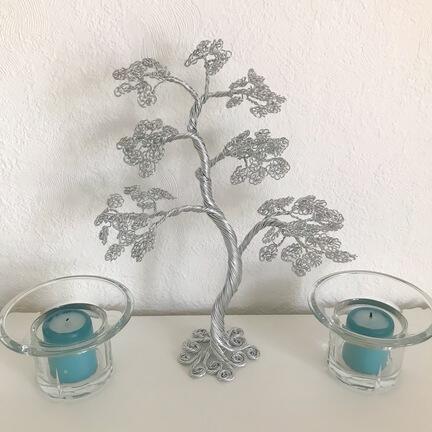 sølv træ bonsai wire metal