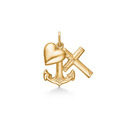Faith, hope, love pendant in 8 karat gold | Danish design by Mads Z