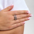 Elera ring in small and large in silver - studio.z