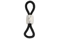 Rebel Heavy Rope sort penis- og testikelstrop med to silikoneløkker og glidende metalvægt