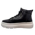 Sorte ankel sneakers hvid sål