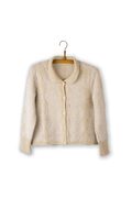otti cardigan designet af helga isager strikket i isager garn i lys version
