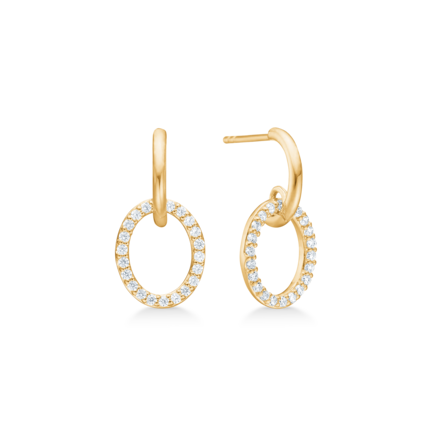 VIOLA earrings in 8 karat gold with zirconia.