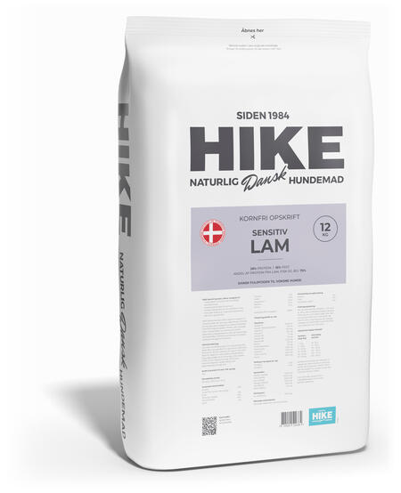 HIKE Kornfri Sensitiv Lam Hundemad 12 kg
