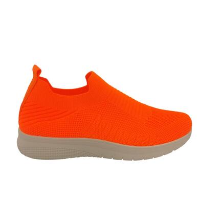 Dame sneakers orange elastik