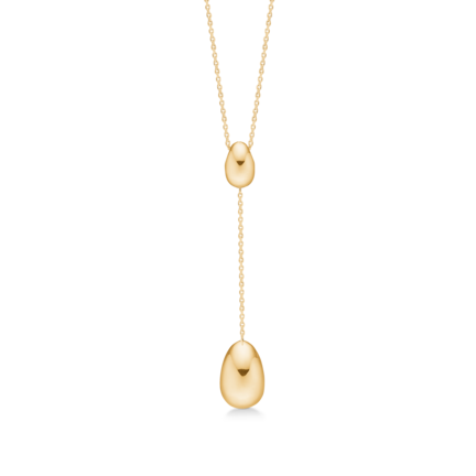 DANGLING ELLIPSE pendant in 14 karat gold | Danish design by Mads Z