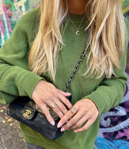 Lunar ring in gold-plated silver | Studio Z