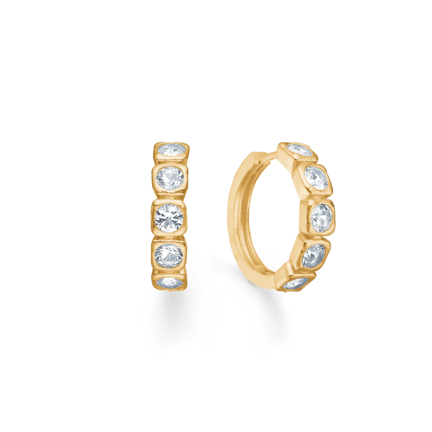 Large Elera earrings in gold plated silver - studio.z