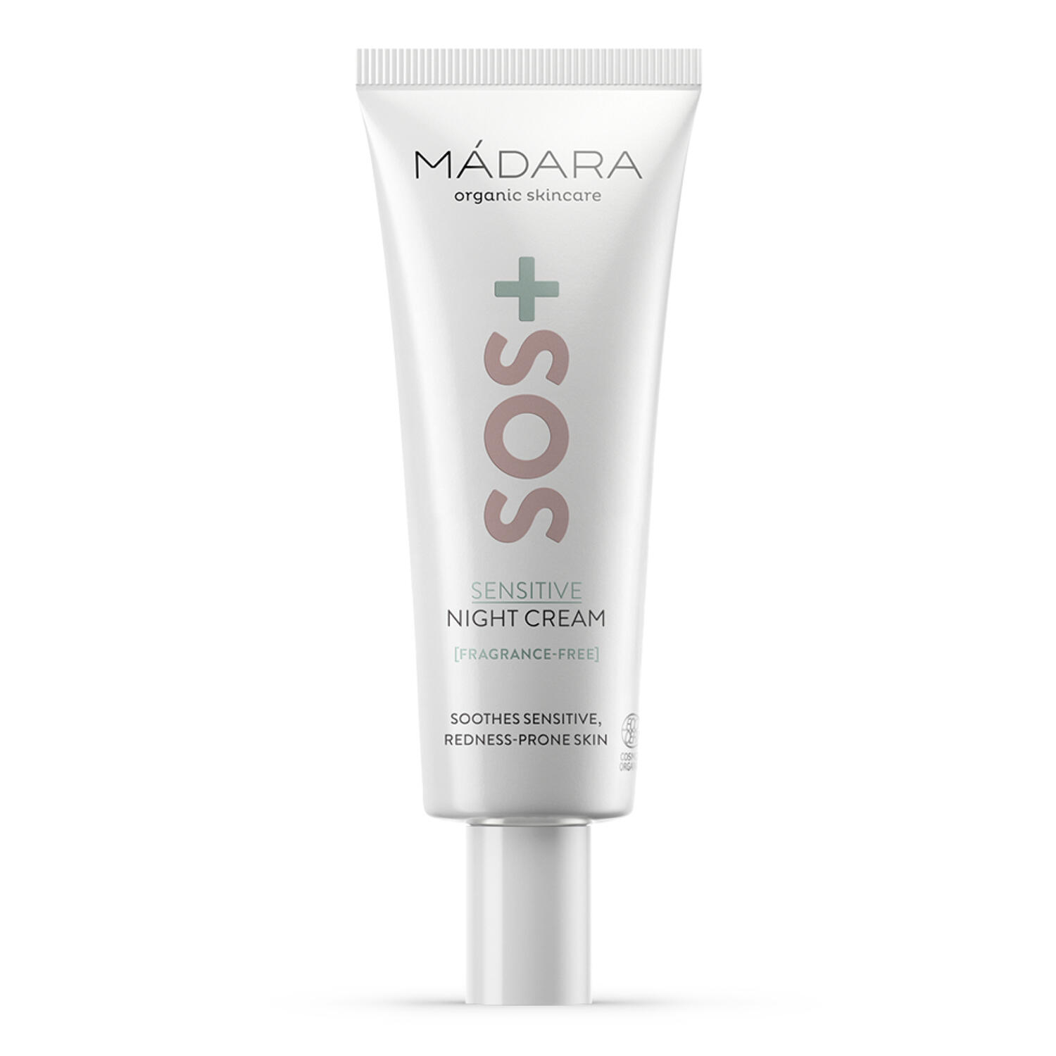 Mádara, SOS+ SENSITIVE Night Cream, 70 ml. - Ansigtspleje, Hudpleje, Sensitiv hud, Parfumefri, Beskyttelse til huden, Natcreme, Dermatologisk testet, Fugt, Alle hudtyper