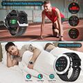 LUNAR X3 Smartwatch i sølv med touchskærm, pulsmåler og aktivitetstracker.