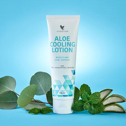 Aloe Cooling Lotion med Aloe vera, mentol, eukalytus og msm