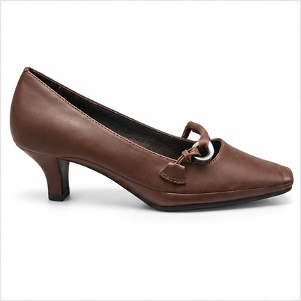 Aerosoles Dimple Cherrywood brun pump – sideprofil