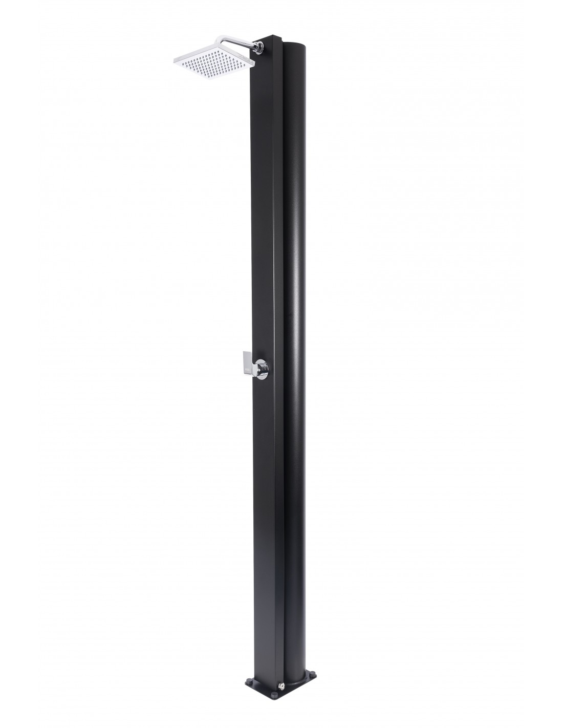 CRM WATERMIXER Black Edition - Solardusche 30 Liter - Schwarz mit glänzendem Griff, Ohne Fußdusche