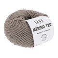 Garnnoegle fra lang yarn merino 120 farve 126 gråbrun