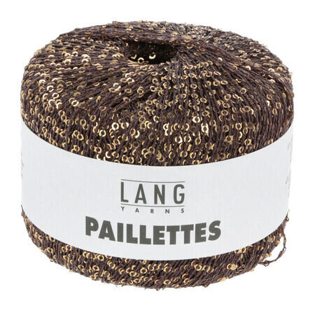 garnoegle af maerket paillettes fra lang yarns i farven brun
