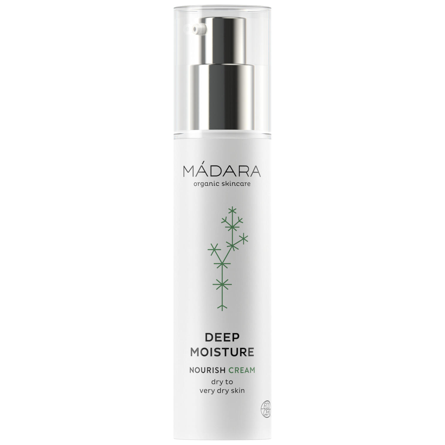 Mádara, Deep Moisture Nourish Cream, 50 ml. - Ansigtspleje, Hudpleje, Fugtboost, dagscreme, Dags Creme, Nærende Creme, Hyaluronsyre, Dermatologisk Testet