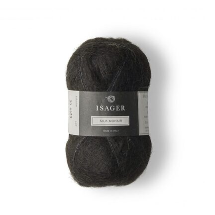 isager silk mohair farve 30 garn sort