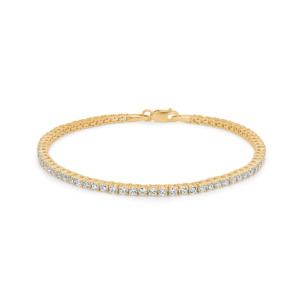 TENNIS bracelet in 8 karat gold with zirconia | Danish design by Mads Z