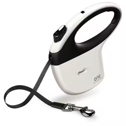 Flexi One Avantgarde flexline med bånd 5 meter hvid