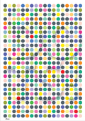 Mix colour dots illustration graphic art poster plakat ©Birger danish design