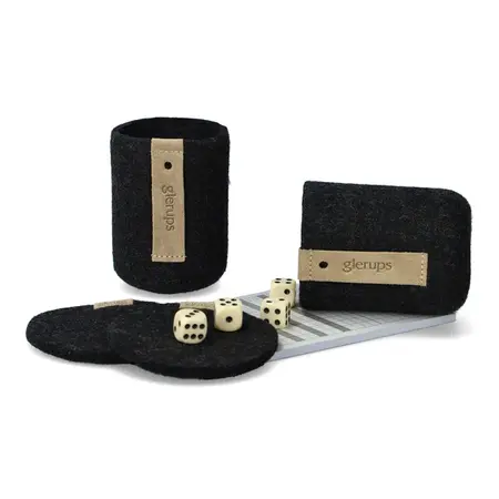 2 raflebaegre og maatte i uld fra glerups til yatzy i farven koksgraa