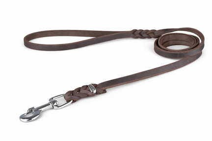 JHS Læder Førerline 150cm brun/chrom