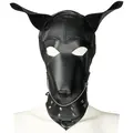 Fetish Collection Devotion Mask – sort fetishmaske med åbninger til øjne og mund