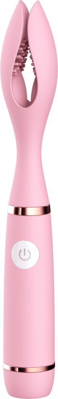 Pink couple vibrator i silikone – genopladelig sexlegetøj til par