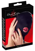 Bad Kitty Naughty Toys Black Head Mask – sort tætsiddende fetishmaske i stretchmateriale med mundåbning, unisex, ideel til bondage og dominansleg.