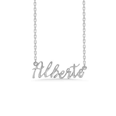 Name Tag Alberte made of 925 pure sterling silver.