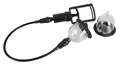 Vibrerende Nipple Sugekopper – klare kopper med håndpumpe og vibration for intens brystvorte stimulation