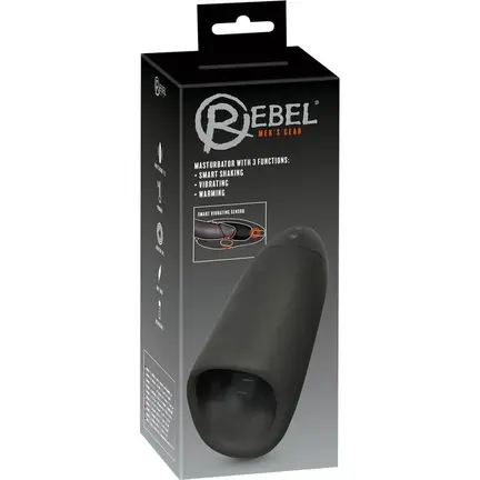 Rebel Vibration Masturbator – 3-funktions masturbator med varme, vibration og Smart Shaking, i silikone og ABS