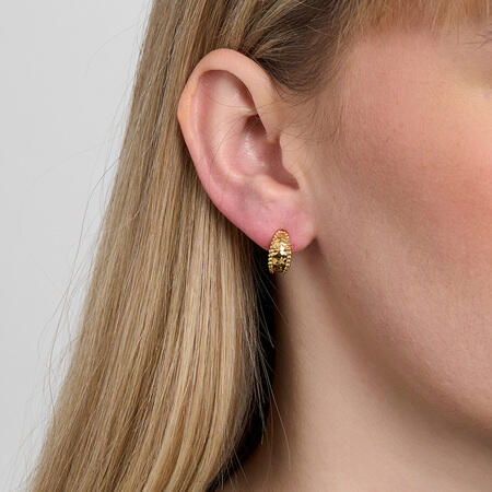 Liora øreringe i forgyldt sølv - studio.z